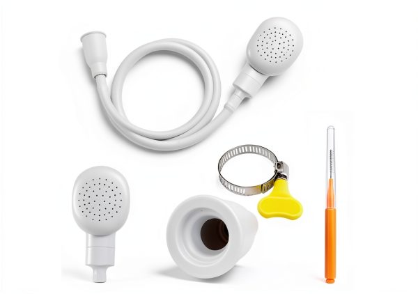 Xiuouix Faucet Spray Hose White PVC ABS Flexible Kitchen-1