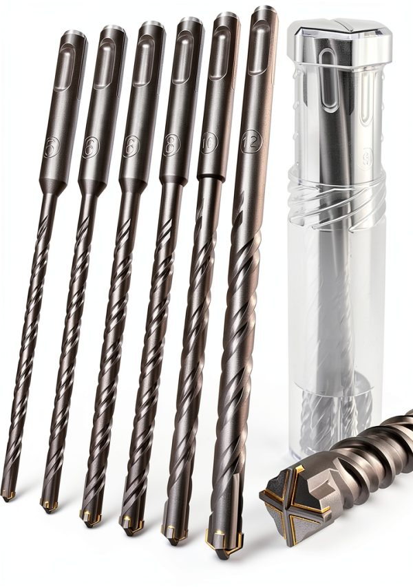 SPProducts SDS Plus Masonry Drill Bits Carbide Cross Tip Set-0