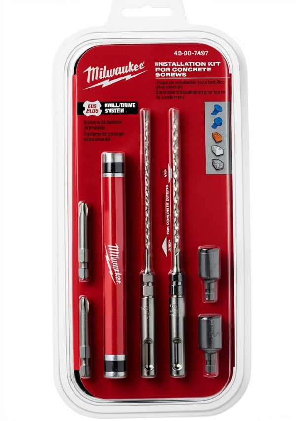 Milwaukee SDS Plus Tapcon Drill Bit Carbide Concrete Masonry-1