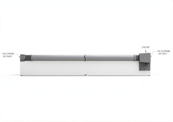 Kingston Brass Faucet Spray Hose PVC Gray Chrome 60 Inch-1