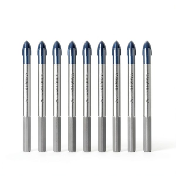 Farhigh Cross Drill Bit Set 10 Pcs Tungsten Carbide Tips-2