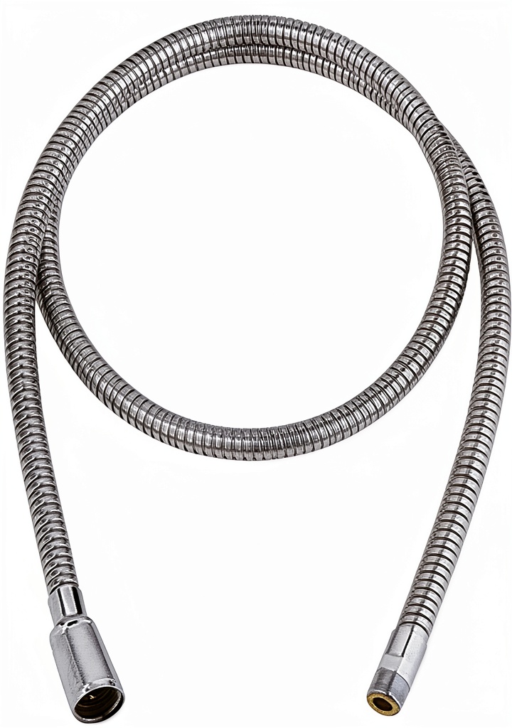 Grohe sprayer hose installed in a modern kitchen sink