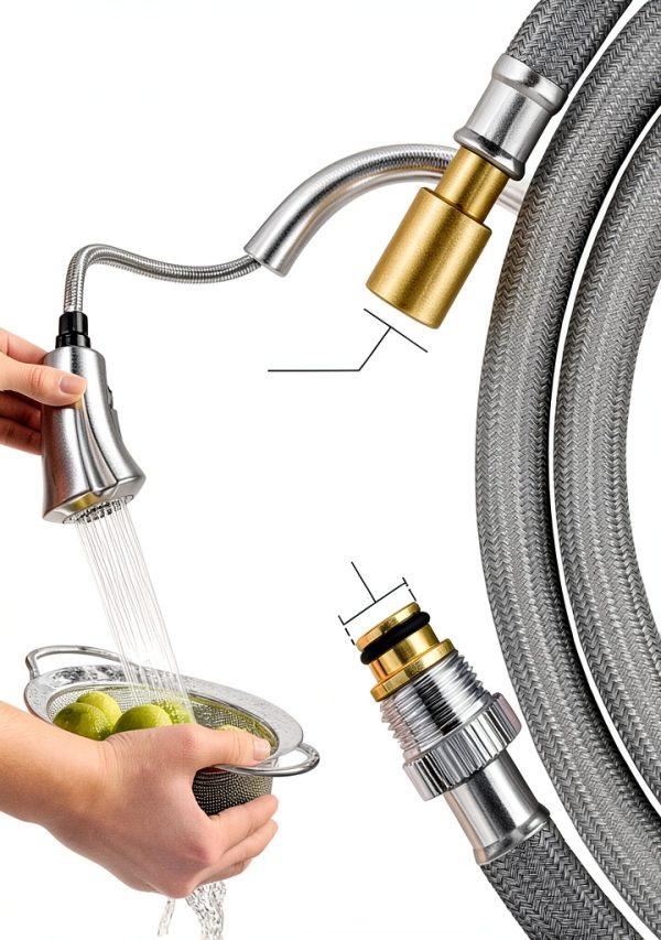 Delta Faucet Replacement Hose Brass Nylon 59in-1