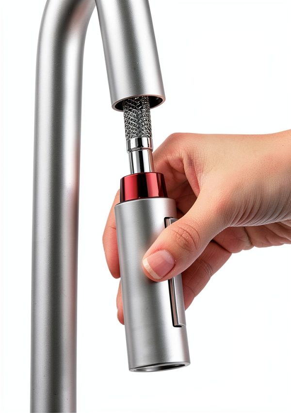 Awelife 59 Inch Kitchen Faucet Pull-Down Hose Gray NSF Certified TPV-7