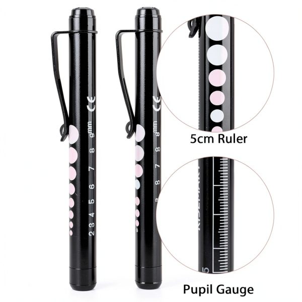 Pen Light RISEMART RMPL-B-101202 with Pupil Gauge and 5cm Ruler-2