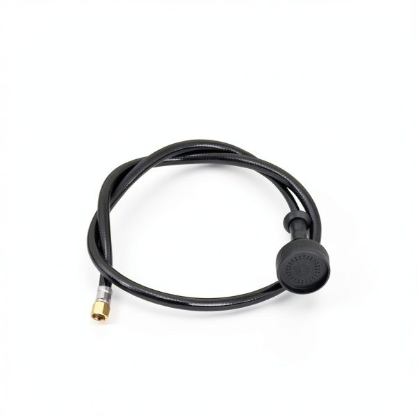 Berkeley Compact Round Faucet Spray Hose 4ft Black Lightweight-0