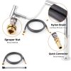Grandiance Pull-out Kitchen Faucet Hose 59in Gray with Quick Connector-1