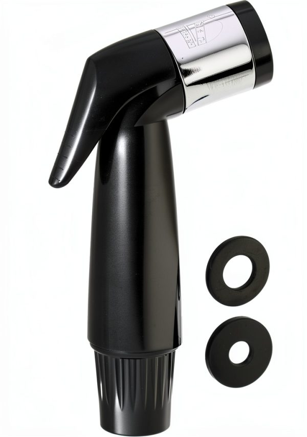EZ-FLO Faucet Sprayer Black Spray Head Only 2.9" x 5" Deck Mount-0