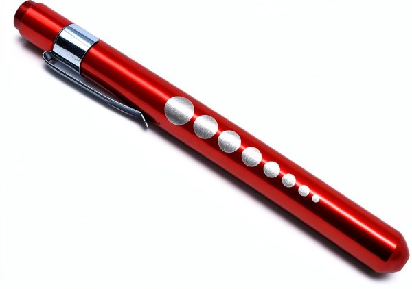 Penlight A2ZSCILAB Medical Aluminum LED Pen Light with Pupil Gauge Red-2