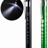 Pen Light 2 Pack Adjustable LED for Nurses Doctors Green Black 2‑9mm-1