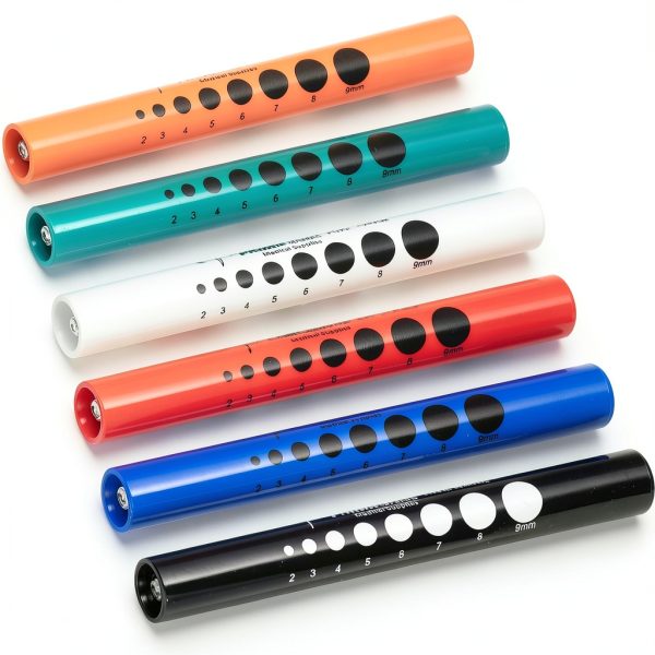 Novamedic 6 Pack Multi-Color Disposable LED Pen Light with Pupil Gauge, Medical Diagnostic Penlight for Doctors Nurses EMTs and Nursing Students-0