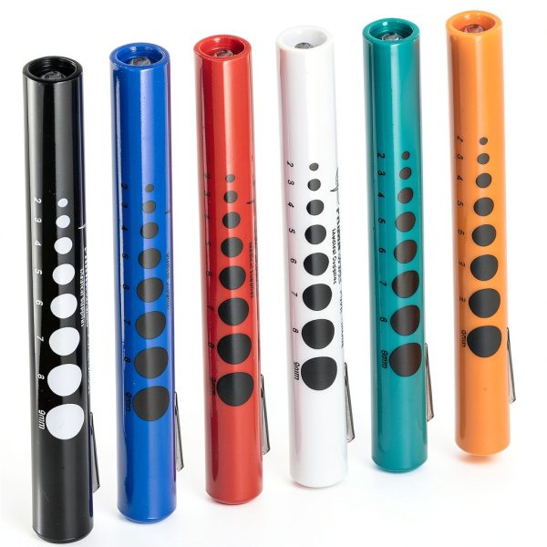 Novamedic 6 Pack Multi-Color Disposable LED Pen Light with Pupil Gauge, Medical Diagnostic Penlight for Doctors Nurses EMTs and Nursing Students-5