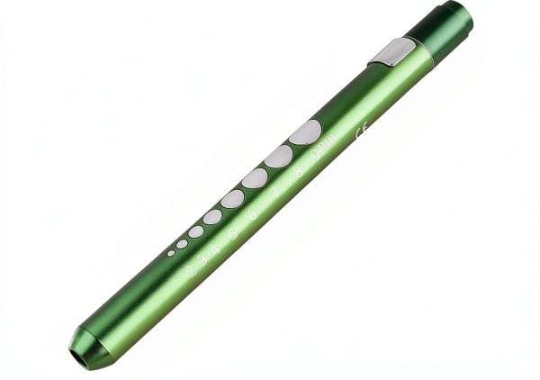 Katartizo Green Pen Light with LED Pupil Gauge Reusable Penlight-0