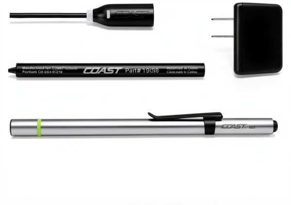 COAST A9R 54 Lumen Rechargeable Inspection Beam LED Penlight Silver-3