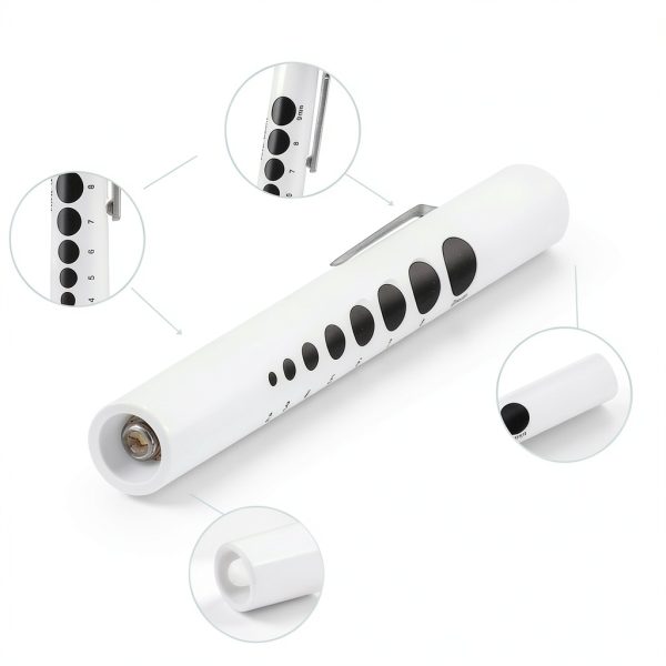 LED Pen Light Novamedic 6 Pack Disposable with Pupil Gauge White-2
