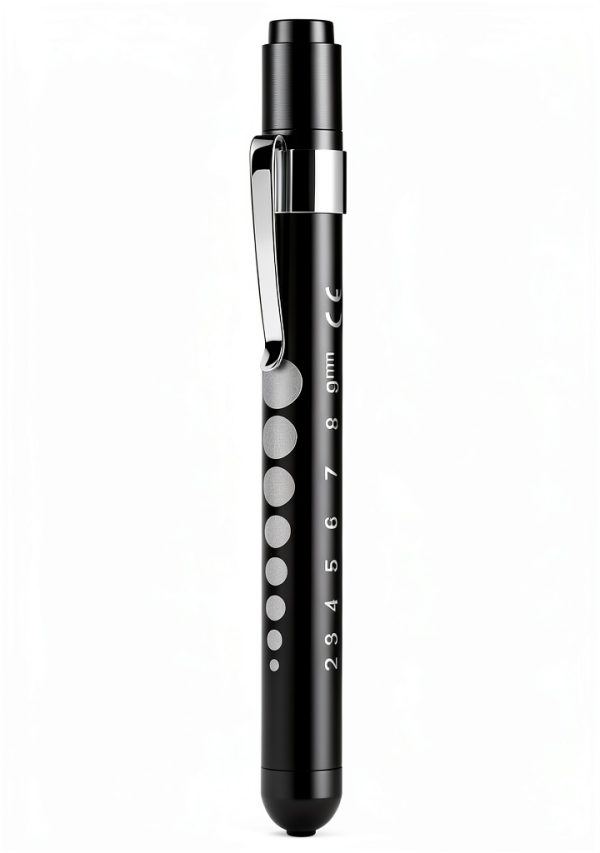 Pen Light 2 Pack Adjustable LED for Nurses Doctors Green Black 2‑9mm-5