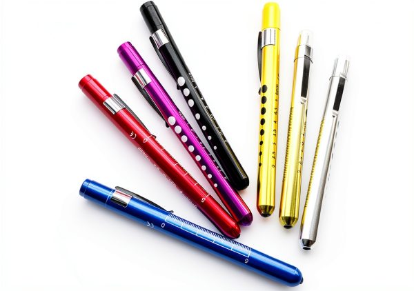 Katartizo Green Pen Light with LED Pupil Gauge Reusable Penlight-2